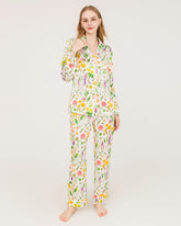 Ensemble de Pyjama en Soie à Imprimé Floral Élégant